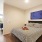 studio bedroom with wall separating living room